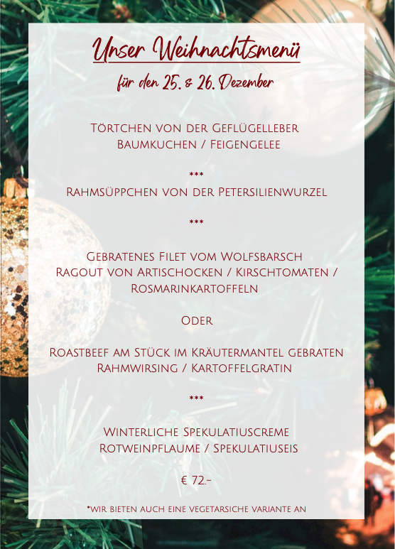 menü weihnachten