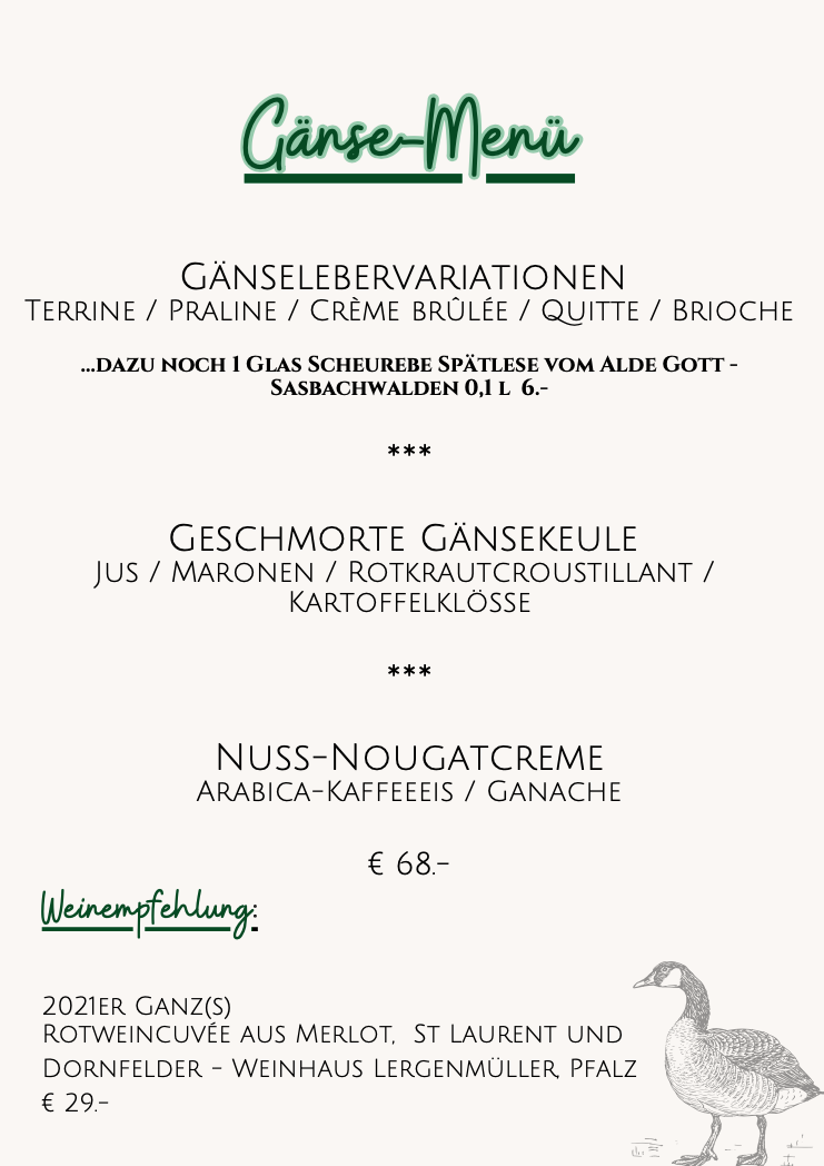 GÄNSE MENÜ